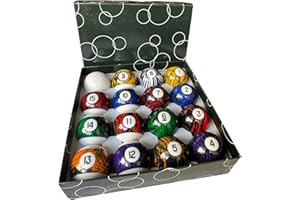 Jeu de Billes ou Boules de Billard Américaines Marbré Supapro 57 mm - BCE