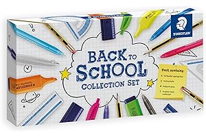 STAEDTLER School Stationery Favourites Set with Ballpoint Pens, Highlighters & Pencils, 61 SETC