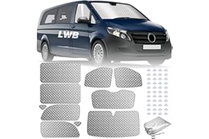 MaxAwe 10Pcs Internal Thermal Blind Set for III W447 LWB 2014-2024, Sunshade Wrap Kit, Window Front Screen Cover, Summer UV Sun Blind & Winter Insulation Cover for Campervans Motorhome