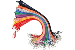 Segus Lanyard, Correa para Cuello, Cuerda para Llaves 50 Piezas, Lanyard para Porta Tarjetas Identificativas, Keychain, Tarjeta de Autobús (Estudiantes, Enfermeras, Visitantes)