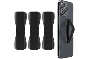 kwmobile Smartphone Fingerhalter 3 Set - Handy Halter Griff Halterung Einhandbedienung - 3X Handyhalter in Schwarz