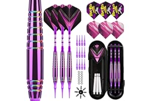 Lavishio Dartpfeile mit Kunststoffspitze für Elektronische Dartscheibe 3 Stück Soft Darts Pfeile Set, 19 Gramm Profi Softdarts Dartpfeil, mit Aufbewahrungsbox