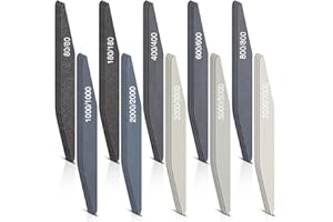 HONOSON 40 Pièces Bâtons de Polissage Bâtons de Ponçage pour Modèles en Plastique Outils de Polissage du Métal et Bois Papier de Verre de Ponçage Mini Ponceuse à Doigts (Faible Indice de Grain, Double)