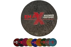 EMAX BOWLING SERVICE GMBH MAXIMIZE YOUR GAME EMAX | Serviette de bowling Shammy - Forme ronde | Tampon de nettoyage pour boules de bowling | Tissu de bowling en cuir | Accessoires de bowling | Chiffon de soin de balle | 9 couleurs (gris)