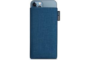 Adore June Classic Azul-Océano Funda Compatible con iPhone 13 Pro MAX/iPhone 12 Pro MAX, Material Resistente Efecto Limpiador de Pantalla