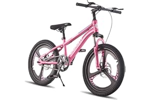 LSLIFE Kids Mountain Bike for Boys Girls 18 20 22 24 Inch Kids Bicycle for 6-16 Years Old Boys Girls with Shock Absorber Dual Disc Brake