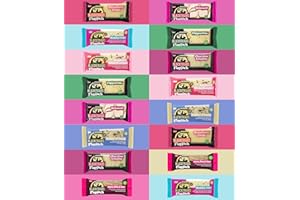 FREE FROM DIRECT Blackfriars White Chocolate Coated Flapjack Selection 16 bars in 8 flavours(box of 16x90-110g bars) -Breakfast Bars, Birthday Cake, Strawberry Field, Bakewell, Cookies & Cream, Chocolate, Capuccino…