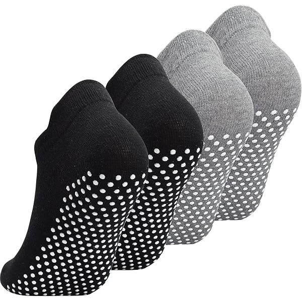 Calcetines JUGUTA Antideslizantes Para Pilates Y Barre - 3 Pares Talla 35-42 - Suela Con Puntos De Silicona - Mujer
