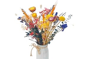 SUNXBUK 40 Piezas Flores Secas Colores,Eucalipto Preservado,36-43 cm,Decoracion Hogar,Decoracion Boda,Hierba de La Pampa,Ramo de Flores Secas,Decoracion Habitacion,Pampas Secas Decoracion,Decoraciones Boho