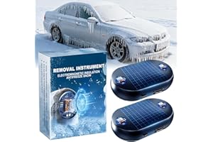 DANDIN 2Pcs Electromagnetic Car Deicer, Solar Electromagnetic Car Defroster, Anti-Freeze Snow Removal Device, Advanced Electromagnetic Snow Removal Devic Windshield Snow Removal Electromagnetic Car Deicer
