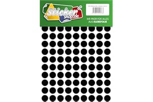WP KLEBEPUNKTE Klebepunkte aus PVC Folie, wetterfest, Markierungspunkte Kreise Punkte Aufkleber (20 mm, schwarz)