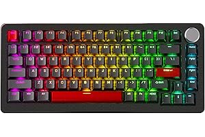 DrunkDeer A75 Pro Rapid Trigger cichy przełącznik magnetyczny mechaniczna klawiatura do gier z pokrętłem 75% 82 klawisze regulowane uruchamianie RGB PBT nasadka klawiszy profil OEM TKL USB przewodowa