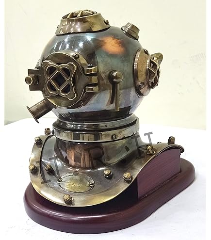 Casque De Plongée Nautique Style Ancien – Laiton Et Cuivre, Reproduction US Navy