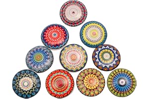 KNOBSWORLD 10 x Mix Vintage Look Flower Ceramic Knobs Door Handle Cabinet Drawer Cupboard Pull Xfer (Color xfer)