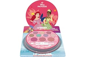 Lip Smacker Princess Shimmer Color Palette, Set Trucchi Bambina Principesse Disney, Creme Scintillanti, Pennelli per Fard e Trucco, Trucchi Bambina Divertimento Senza Fine, Regali Principesse Disney