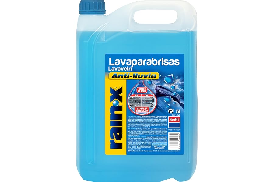 Rain-X Limpiaparabrisas Coche Concentrado con Tecnología Hidrofóbica Antilluvia – Visibilidad Superior y Protección hasta -5º