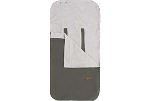 BO BABY'S ONLY - Sommer Fußsack Babyschale 0+ - Breeze - Atmungsaktiv und absorbierend - Hydrophile Stoff aus 100% Baumwolle - Für 5- und 3-Punkt-Gurten Autositz - Khaki