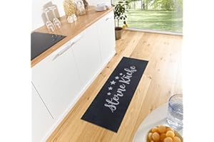 ‎HANSE HOME Hanse Home Cook & Clean Küchenläufer – Küchenteppich Sterneküche Motiv Teppichläufer rutschfest Pflegeleicht Teppich Läufer für Küche, Flur, Eingangsbereich, Esszimmer – 50x150cm