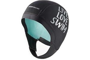 BUDDYSWIM Cuffia in Neoprene da 2,5 mm per Il Nuoto in acque libere. Copricapo in Neoprene Isolante dal Freddo con Chiusura in Velcro, per Immersioni, Immersioni subacquee, Surf e lavori Acquatici.