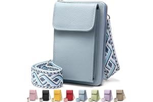 DBPBToU PU Bolso Bandolera Mujer, Bolso Para Móvil Mujer, Correa Ajustable Bolsitos Para Móviles,Guardar Móvil de Hasta 7"