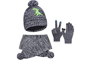 AOTOW Handschuhe Kinder Winter Fahrradhandschuhe: Touchscreen Outdoor Sport Kinderhandschuh Thermo Handschuh rutschfest Radhandschuhe Fuer Jungen Mädchen 4-12 Jahre