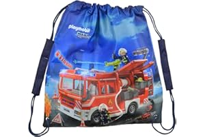 Playmobil City Action Sac de gym Police, Motif pompiers. (Bleu) - 0126498