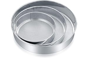PANBEIQIWEU 3 Pièces, 3 Tailles - Tamis à Farine Inox, Tamis de Pâtisserie Maille Fine, Tamis de Farine Cuisine Professionne pour Farine Gâteaux Légumes