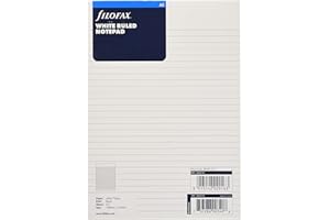 Filofax 342210 - Taccuino A5, a righe, bianco