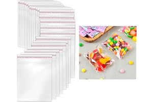 ONLY FAITH Bolsas celofán transparente, bolsas de plástico cierre autoadhesivas, bolsas autoadhesivas de embalaje para joyas, regalos y chuches. (7 X 10 Cm (200 Piezas))