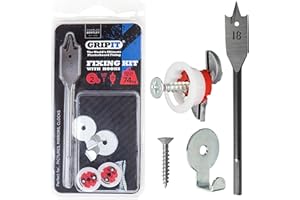 Gripit Red Mirror Hanging Kit - Heavy Duty Plaster Board Wall Fixing – Pack of 2 – Holds Up to 74kg – Clocks, Mirror Fixings & Picture Hanging Kit – Easy to Install – UK Designed