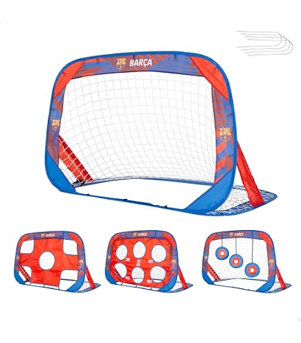 Kit 2 Cages De Football Pop-up Real Madrid 120x80cm - Pliable, Sac De Transport Inclus, Idéal Jardin Ou Parc - 4