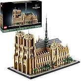 LEGO Architecture Notre Dame de París Maquetas para Construir para Adultos, Set de Arquitectura de Catedral, Recuerdo de Hist