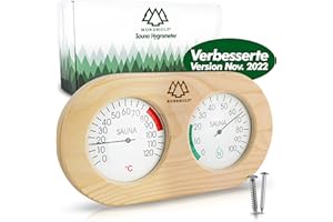‎NORDHOLZ NORDHOLZ® Sauna Thermometer Hygrometer 2in1 - Zuverlässig & genau für die richtige Temperatur und Luftfeuchtigkeit - Sauna Hygrometer für eine wohltuenden Atmosphäre - Hochwertiges Sauna Zubehör