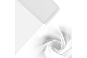 Handi Stitch Breite Tüll Stoff Rolle Weiß – 137 cm Breit x 18 m Lang - Tüllstoff Weiss Polyester Tüll Meterware für Geburtstag, Party Tüll, Geschenk Tüll, Hochzeit, Tutu Rock, Deko, Nähen, Bastel Tüll