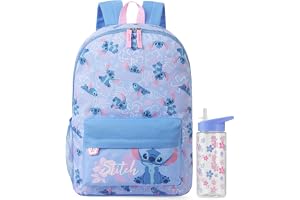 Get Trend Hello Kitty Stitch Squishmallows ryggsäck och vattenflaska för flickor, Blå söm, 2-Piece Set