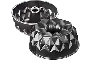 Original Kaiser Inspiration Design-Gugelhupfform 25 cm, Gugelhupf Backform mit geometrischer Oberflächenstruktur, Aluminiumguss, Kuchenform antihaftbeschichtet