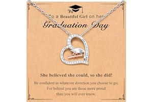 D Dongjiangjin Gift Graduation Gifts for Her 2024, Class Of 2024 Gifts Congratulations Graduate Necklace College Middle Senior High School 5th 8th Grade Graduation Gifts for Her Girls Daughter