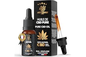 ARTISAM | Huile de CBD PURE H 20% Pressée à Froid | Huile de Graines de chanvre | Formule Premium Fabriquée en France | Sommeil Puissant | cdb Hemp Oil herbe puff hhc 10ml