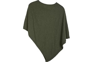 styleBREAKER Morbido Poncho in Maglia fine in Tinta Unita, Girocollo, Donna 08010042