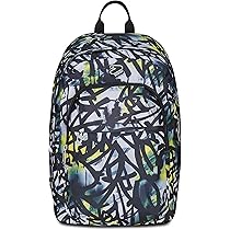 Seven Pro XXL The Double Double Compartment Backpack With Laptop Bag Drinking Bottle Pocket Wireless Headphones Grey School & Leisure Black,One Size School, Black, School