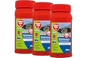 SBM Protect Home Rodicum Wühlmaus Portionsköder 3X 250 g - Attraktiver Getreideköder gegen Wühlmäuse in Innenräumen sowie um Gebäude