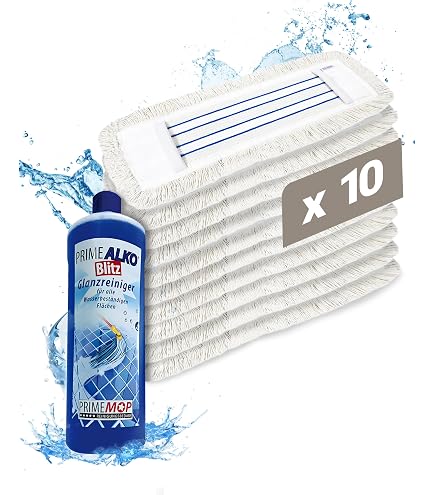 10 X PROFI PLUS WISCHMOP BAUMWOLLE MOP MOPP Wischbezug Weiß 50 Cm