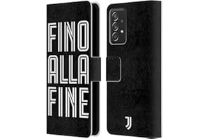 Head Case Designs Licenza Ufficiale Juventus Football Club Fino alla Fine Nero Tipo Custodia Portafoglio in Pelle Compatibile con Galaxy A52 / A52s / 5G (2021)