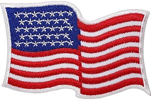 ELLU Parche bordado con la bandera de Estados Unidos para planchar o coser en Estados Unidos