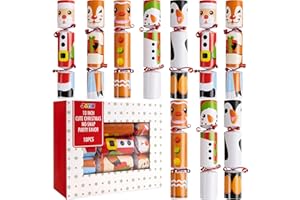 JOYIN 10 Pack Christmas Party Table Favor with Cute Christmas Characters, Party Hat, Joke & Gift Inside, Perfect for Xmas Gifts & Celebrations