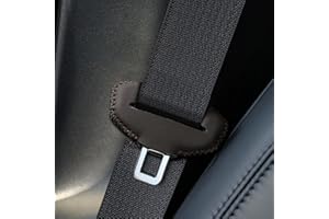 deemars 2PCS Cinturón de Seguridad Cinturón de Cubierta, Protector de Hebil, Universal del Cinturón de Seguridad del Coche Clips Cubrir, Accesorios de Decoración Interior (Mocha marrón)