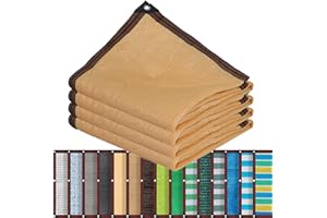 SDLLG Voile d'ombrage avec œillets - Filet d'ombrage avec 90% d'ombrage - Filet de Protection UV - 4 x 6 m - 15 Couleurs - Convient pour Votre Jardin, Protection Solaire, Brise-Vue, clôture