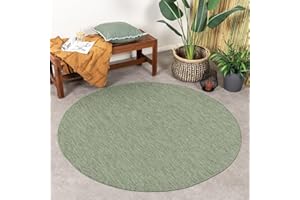 ‎FRAAI | HOME & LIVING FRAAI | Home & Living In- & Outdoor Teppich Rund - Costa Grün - Wetterfest - Polypropylen - Flachgewebe - Balkon, Garten/Terrasse - Terrasse - Rug
