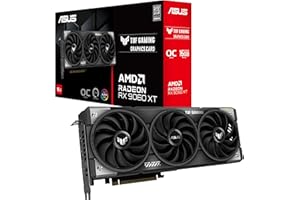 ‎ASUS ASUS TUF Gaming Radeon RX 9060 XT OC Edition 16GB GDDR6 Gaming Graphics Card (AMD Radeon RX9060XT, AMD RDNA 4 Architecture, PCIe 5.0, 1x HMDI 2.1b, 2X DisplayPort 2.1a, RGB, TUF-RX9060XT-O16G-GAMING)