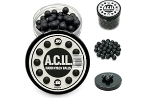 A.C.I.L. 50 x Hard Nylon Balls Cal 50 – Precision Training Ammo for Paintball, RAM & Self Defense Pistols – Durable Reusable Projectiles
